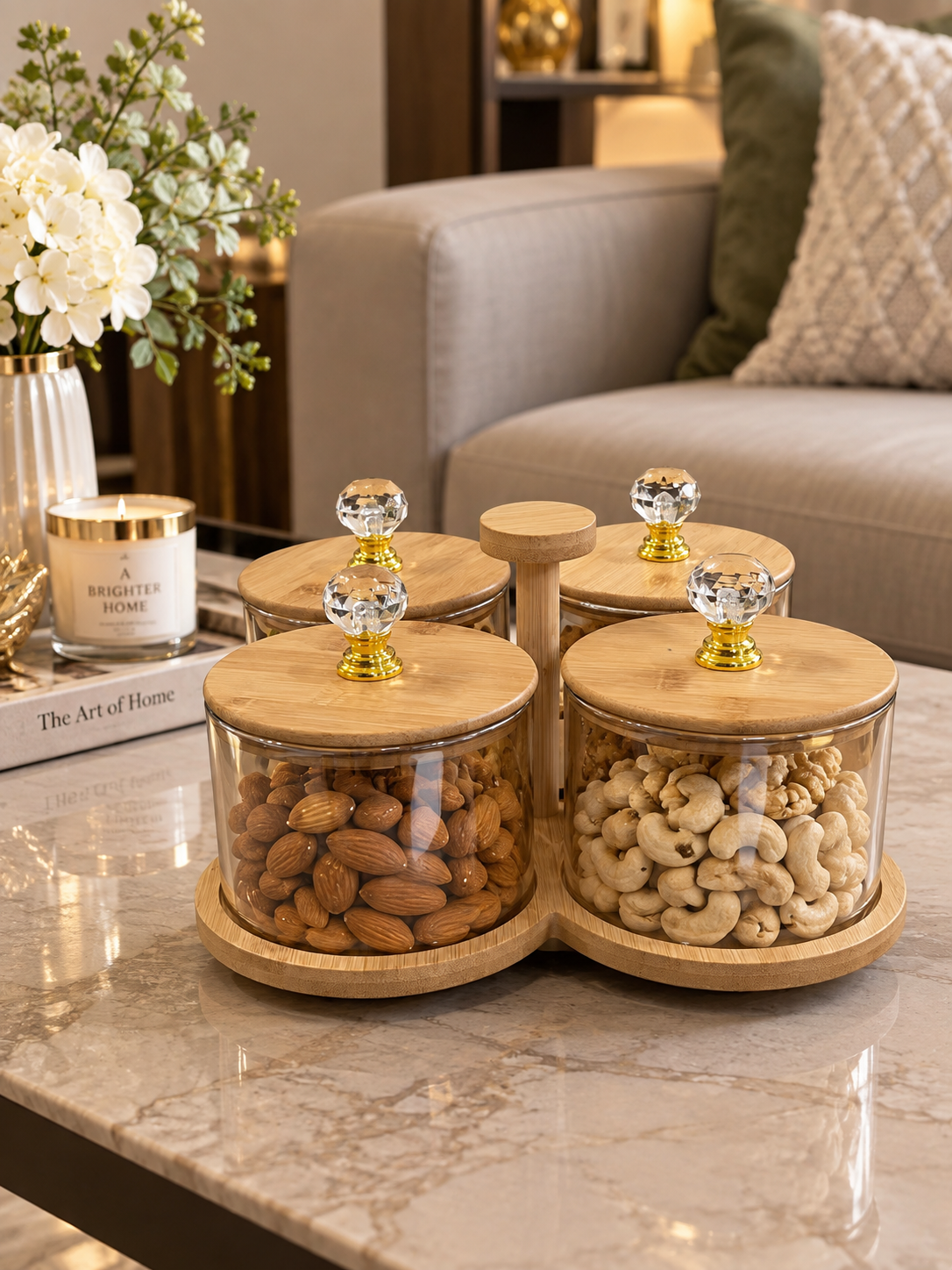 LuxeSpin AIRTIGHT ROTATING Snack Caddy