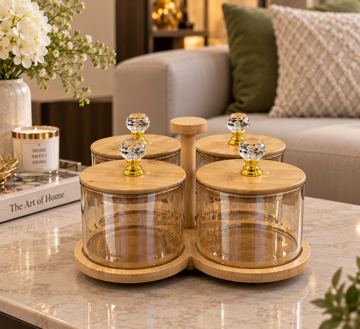 LuxeSpin AIRTIGHT ROTATING Snack Caddy