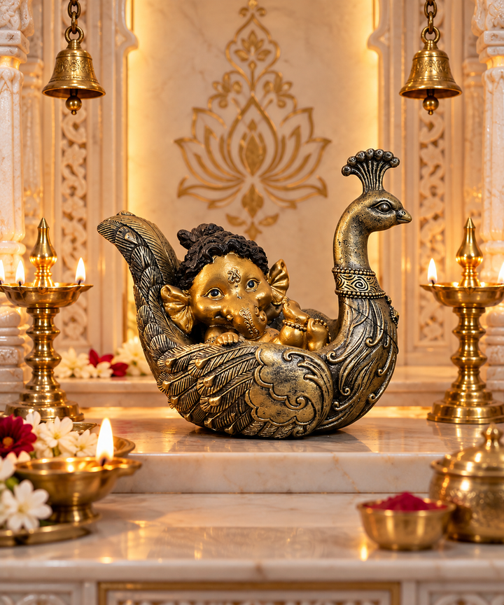 Ganesha Peacock Cradle