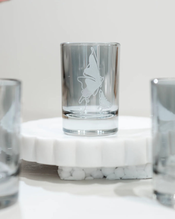 BLUE LUME - SHORT GLASS SET(SET OF 6)