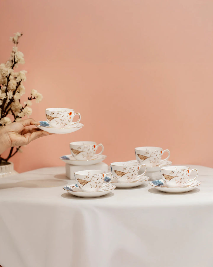 Celeste Cup & Saucer Set - CUP SET OF 6
