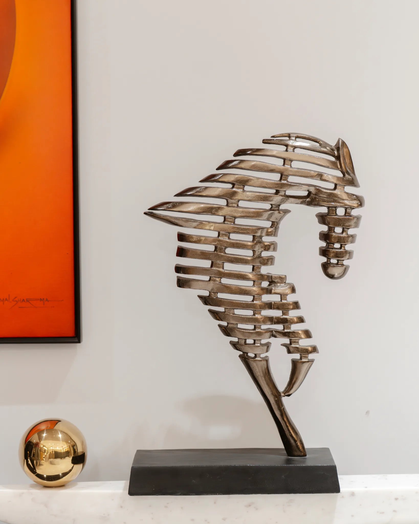 CHASING IN WIND  - Modern art horse showpiece