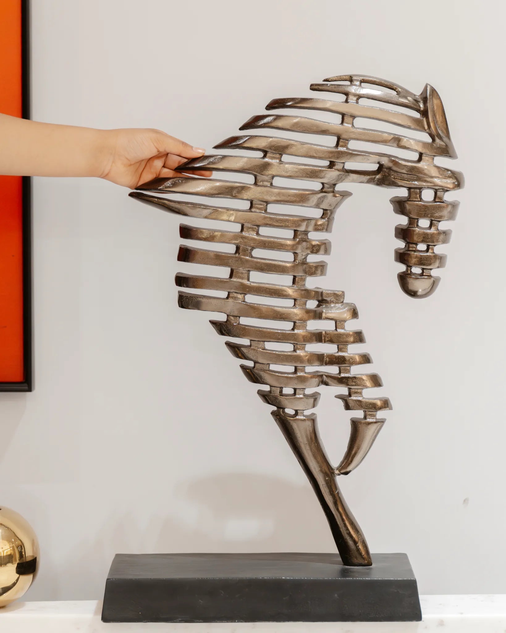 CHASING IN WIND  - Modern art horse showpiece