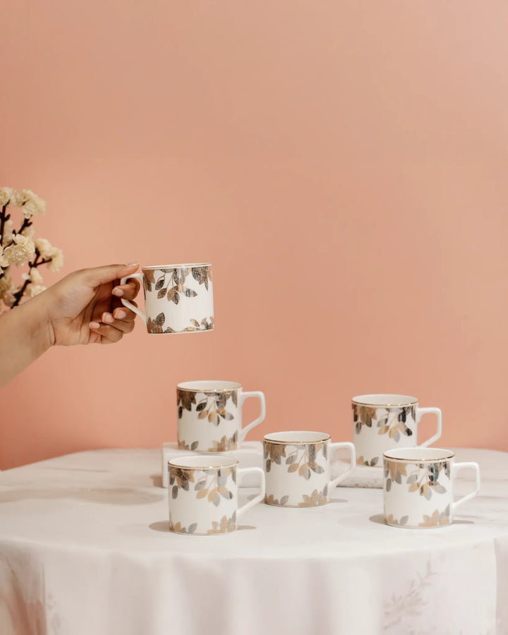 Classic Royale Tea Cup & Saucer Set -CUP SET OF 6