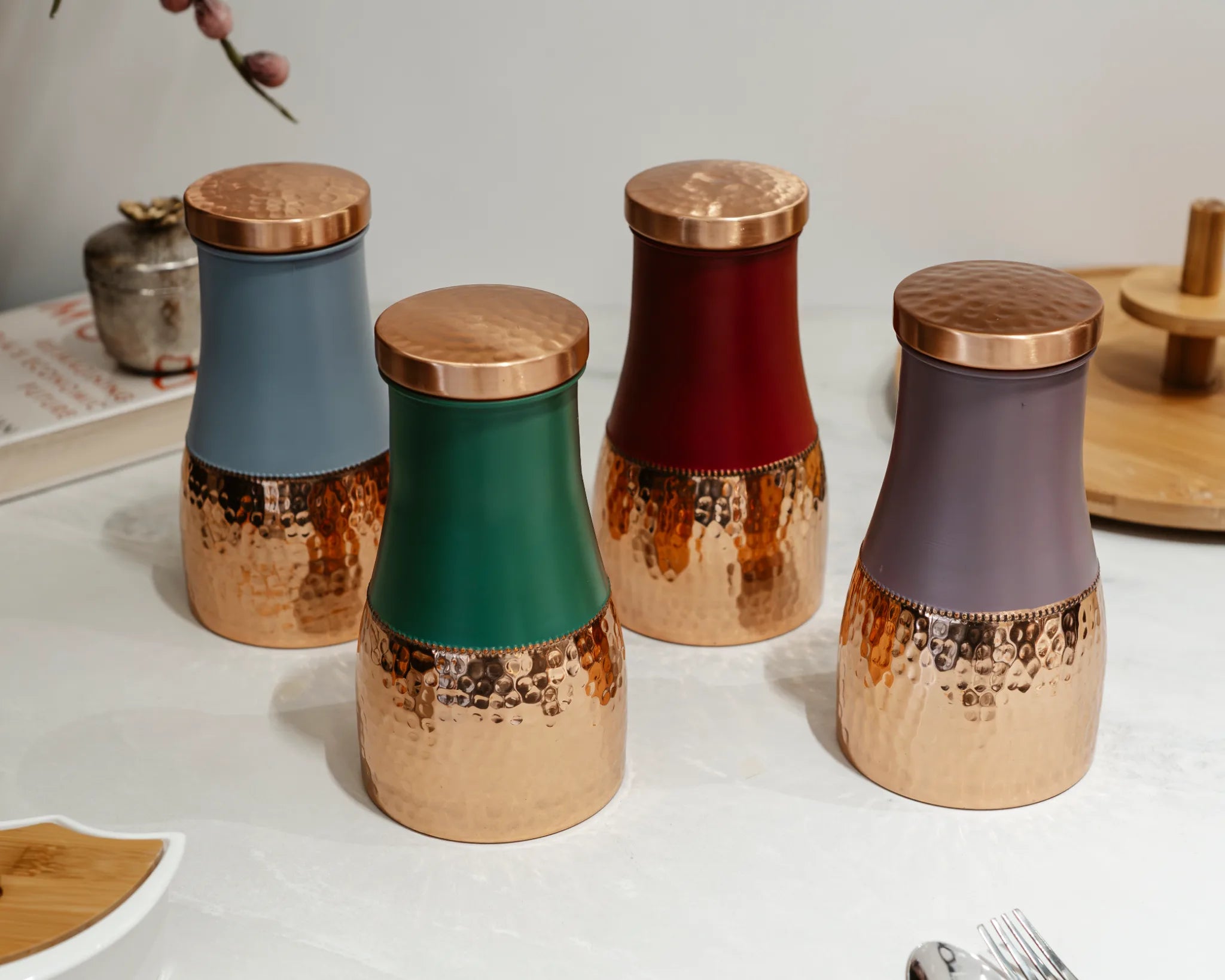 TIMELESS COPPER SET - COPPER BOTTLE 2 GLASS SET