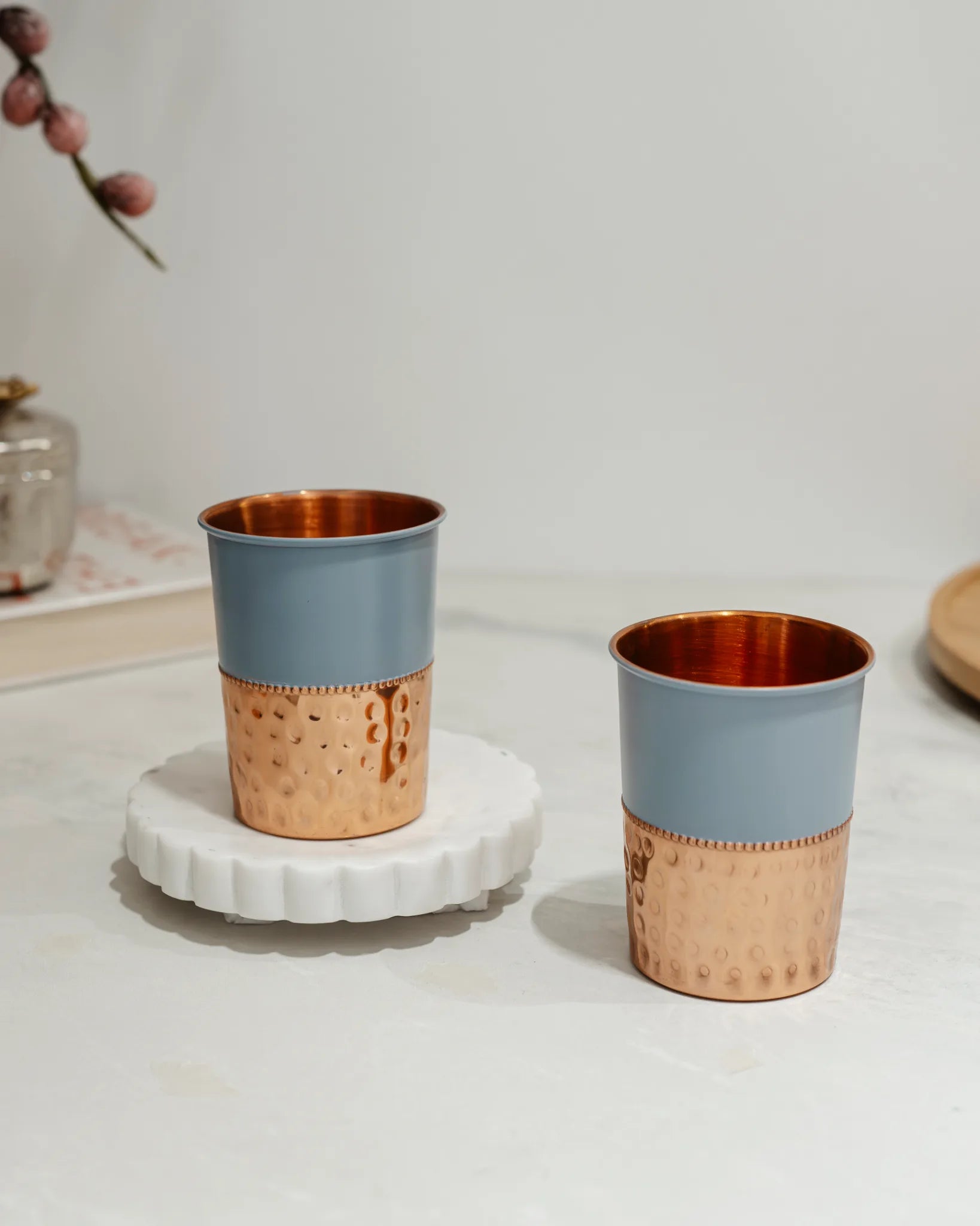 TIMELESS COPPER SET - COPPER BOTTLE 2 GLASS SET