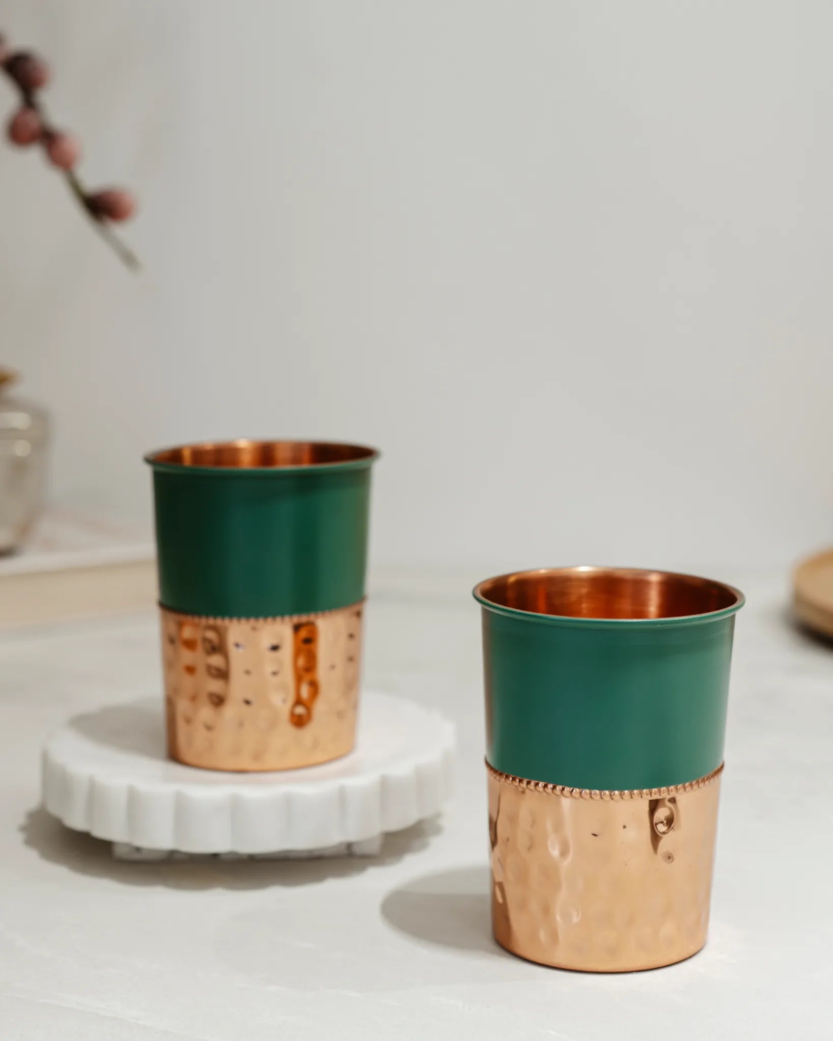 TIMELESS COPPER SET - COPPER BOTTLE 2 GLASS SET