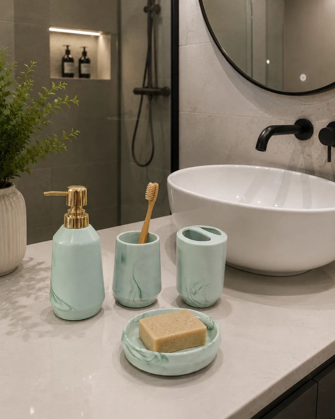 GLAMOUR MARBLE - BATHROOM SET