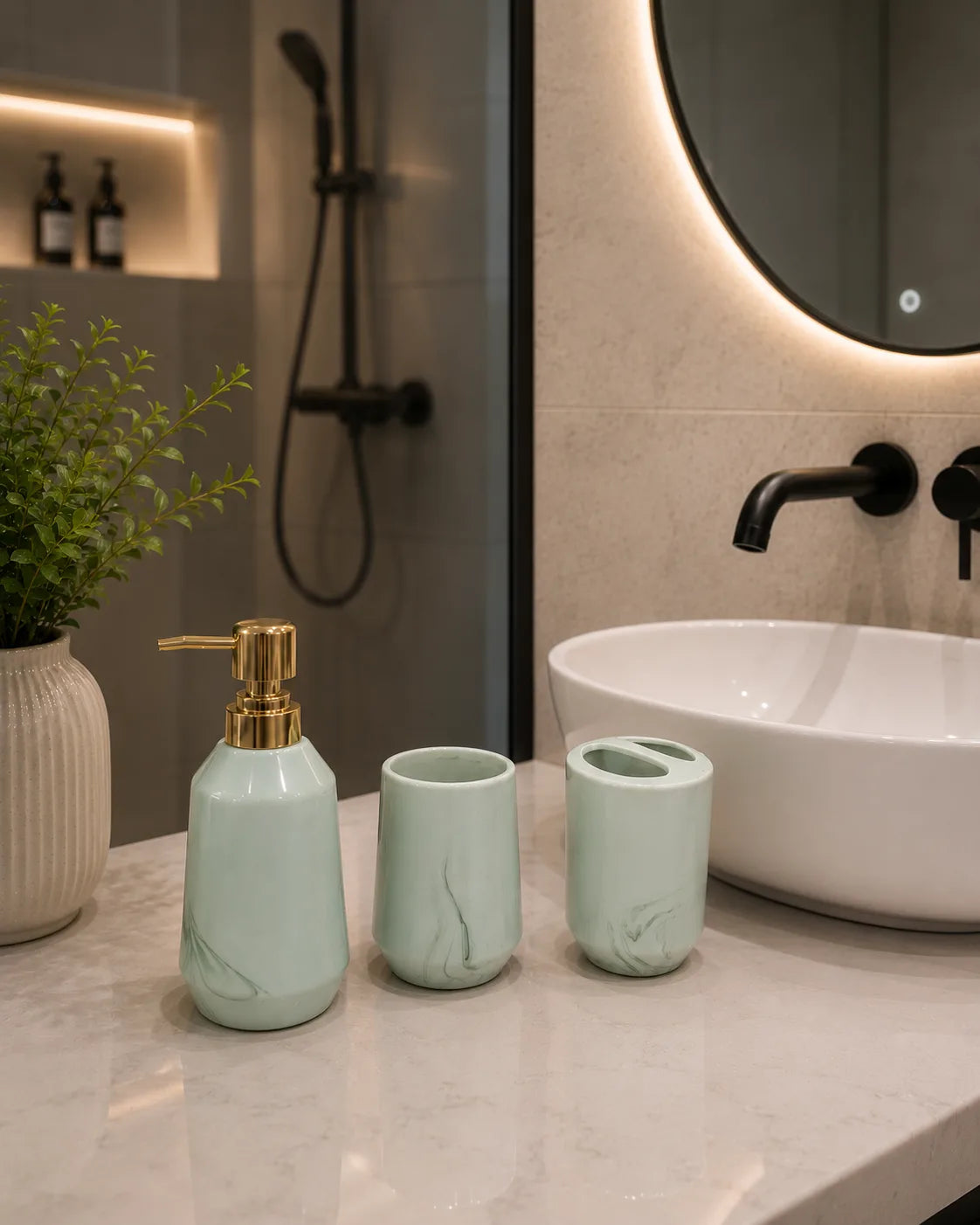 GLAMOUR MARBLE - BATHROOM SET