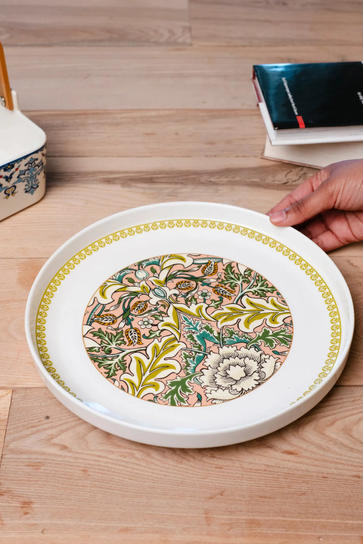 Ivory Luxe Plate - PLATE SET(ONE BIG,ONE QUARTER PLATE)