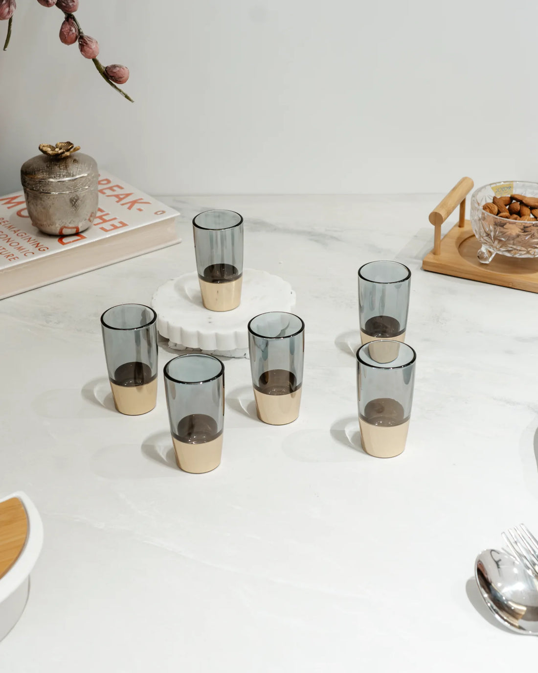 LEAF CLEAR FORM - LONG SHOT GLASS SET(SET OF 6)