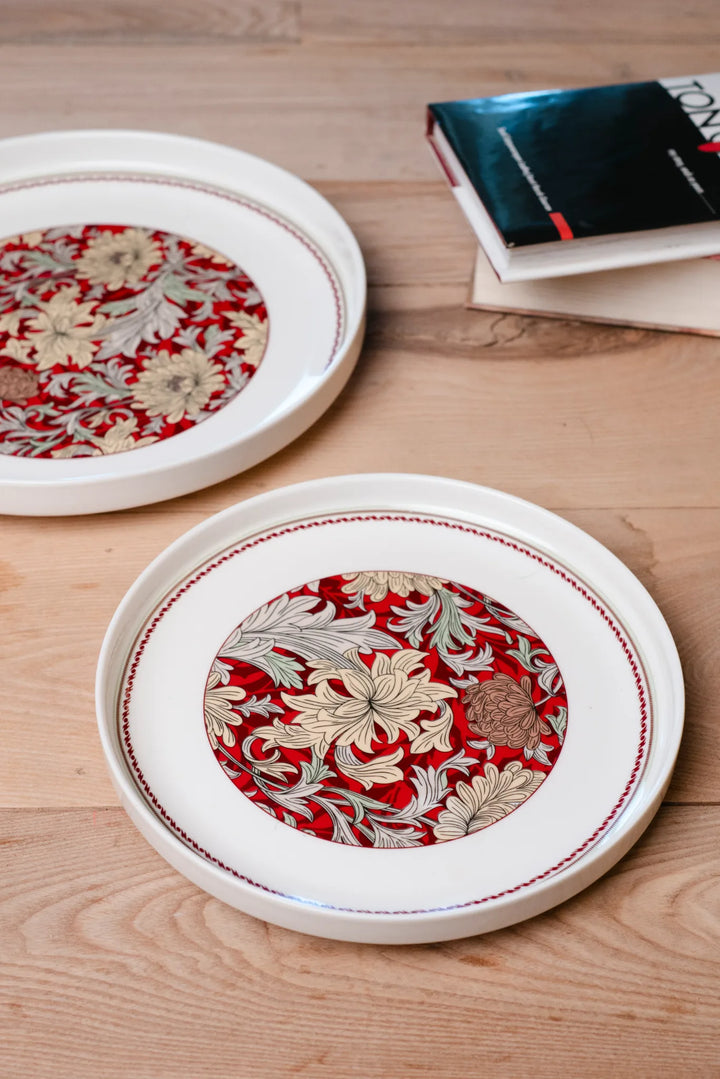 MODERN BLOOM - PLATE SET(ONE BIG,ONE QUARTER PLATE)
