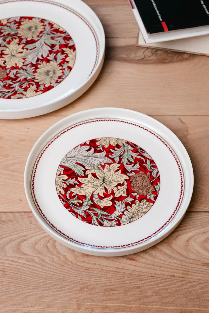 MODERN BLOOM - PLATE SET(ONE BIG,ONE QUARTER PLATE)