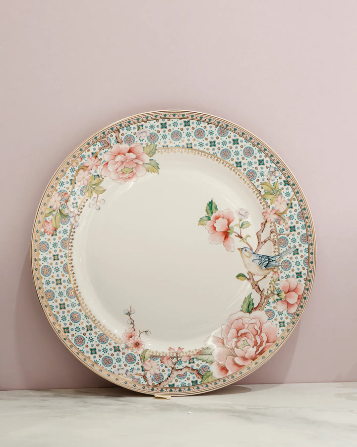 Pearl Edge Dessert Plate Set - PLATE SET (ONE BIG AND FOUR QUARTER)
