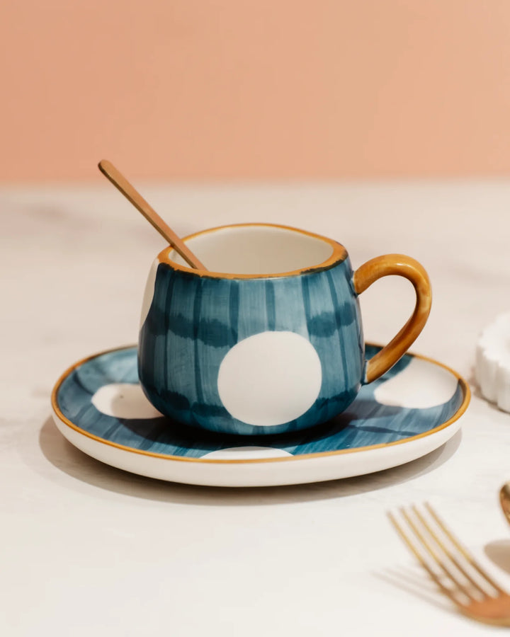 PINCH OF STYLE - CUP SET(ONE CUP,ONE SAUCER,SPOON SET)