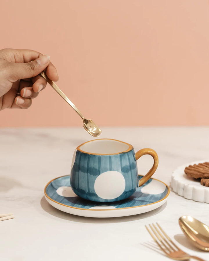 PINCH OF STYLE - CUP SET(ONE CUP,ONE SAUCER,SPOON SET)