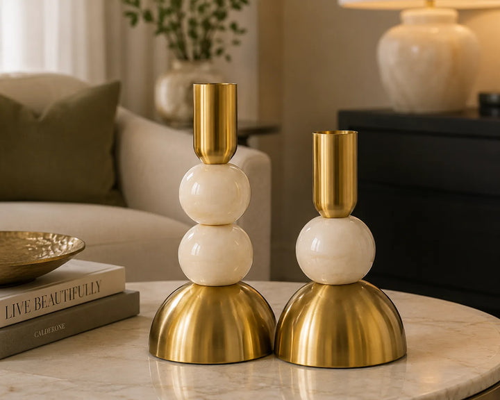 SHINE AND FLAME - CANDLE STAND Set Of 3
