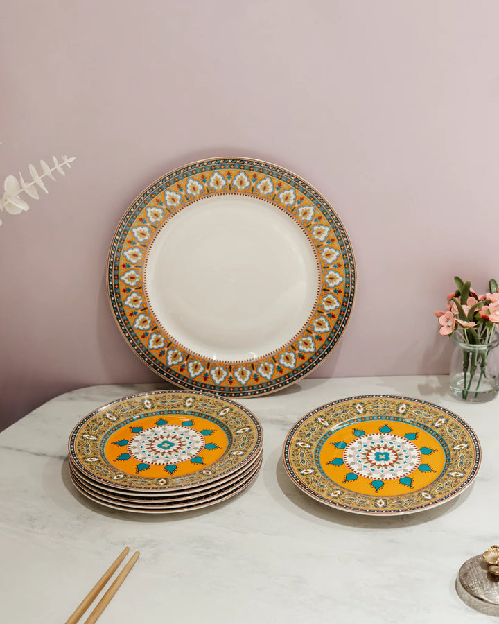 THE REGAL DESERT SET - PLATE SET (ONE BIG AND FOUR QUARTER)