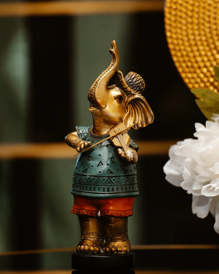 TRUNK TUNES - MUSICAL ELEPHANT SHOWPIECE Set Of 2