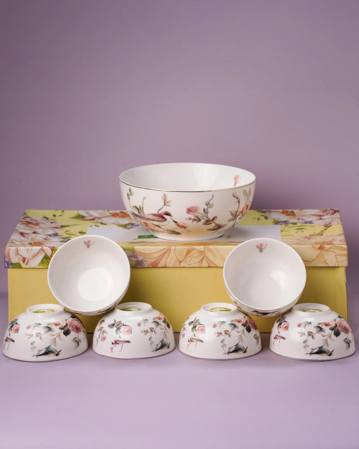 PetalServe - BOWL SET(6 bowl and 1 serving bowl)