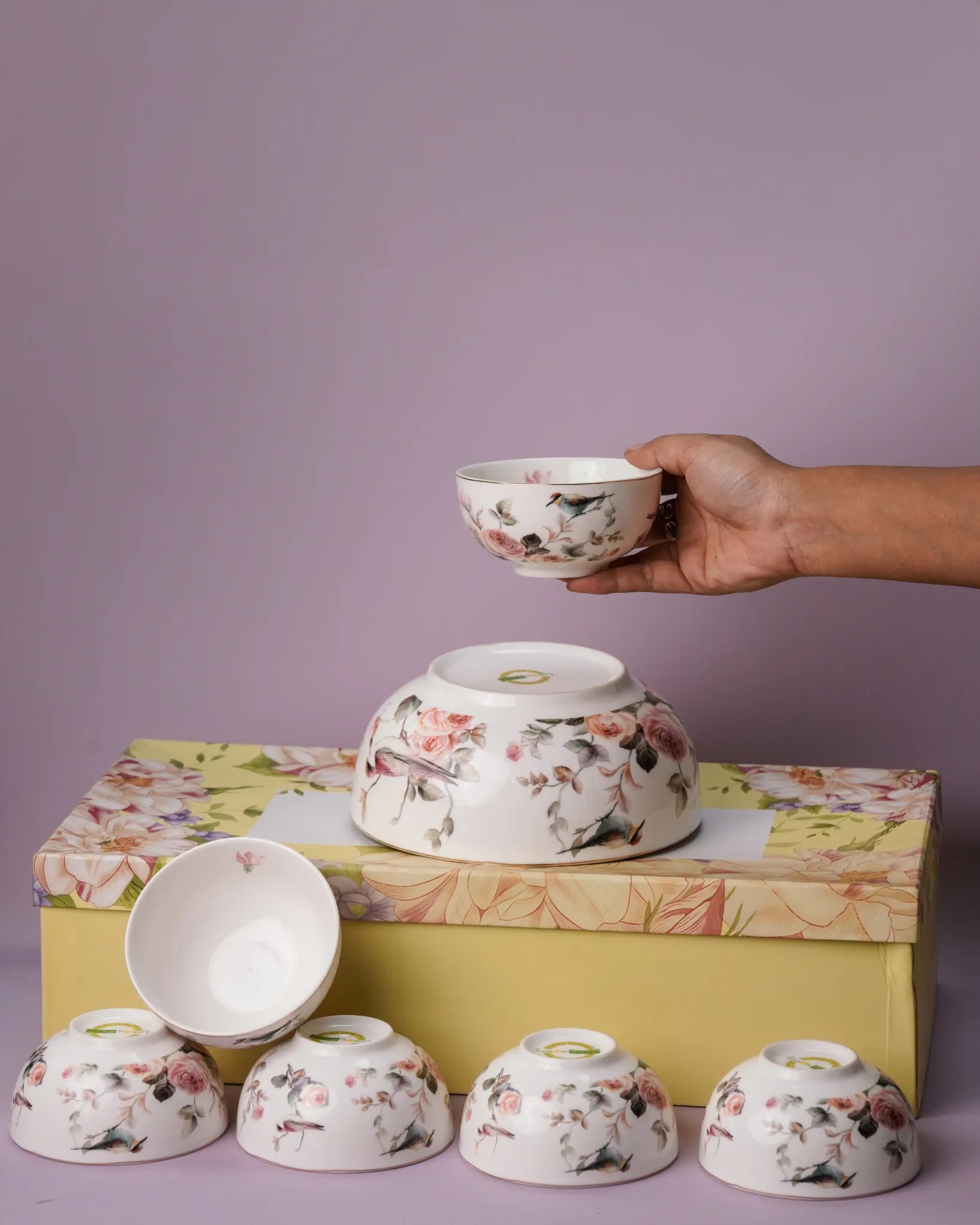 PetalServe - BOWL SET(6 bowl and 1 serving bowl)