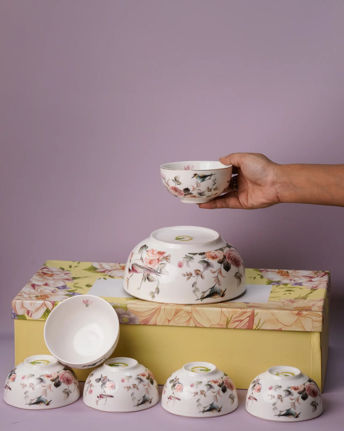 PetalServe - BOWL SET(6 bowl and 1 serving bowl)