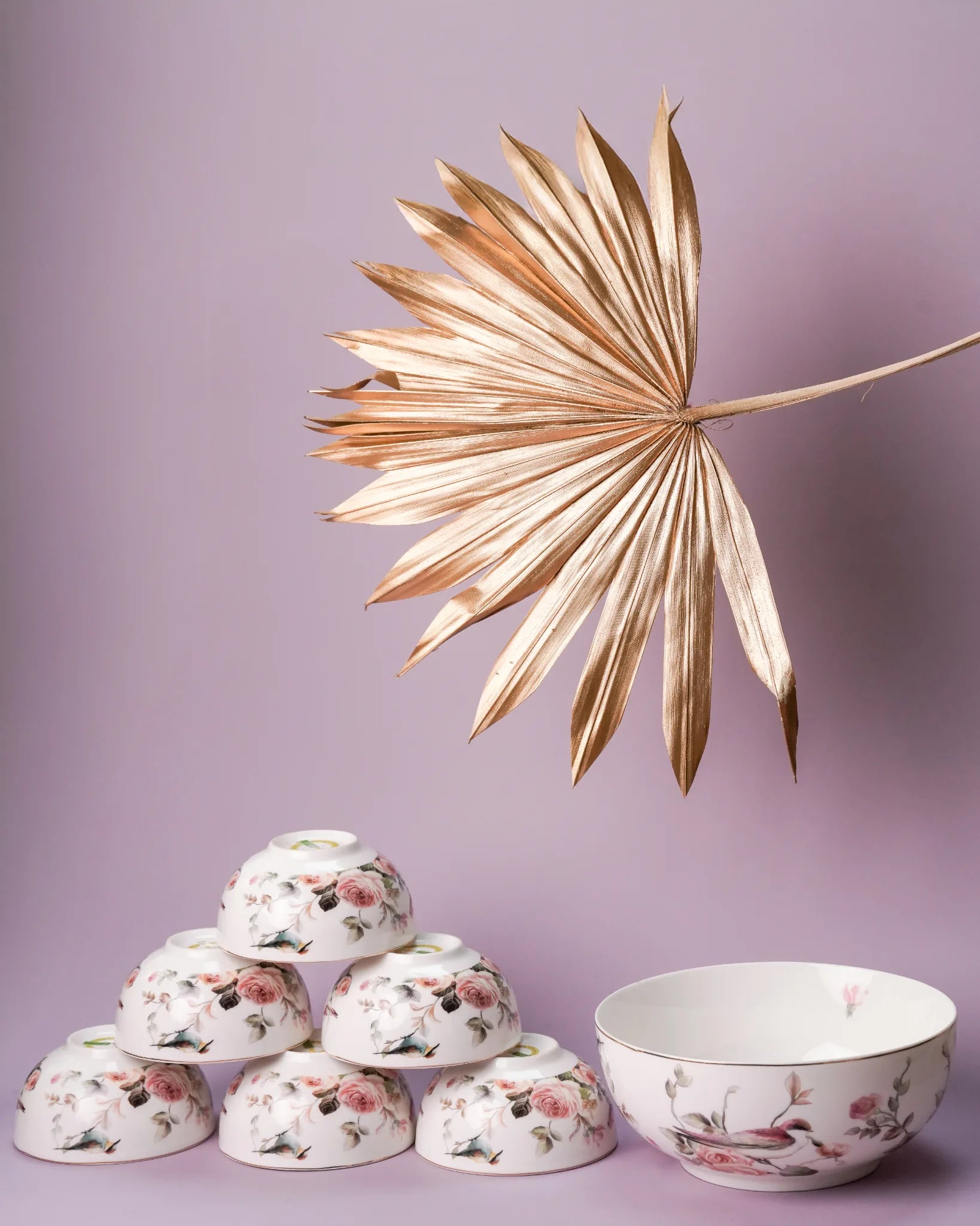 PetalServe - BOWL SET(6 bowl and 1 serving bowl)